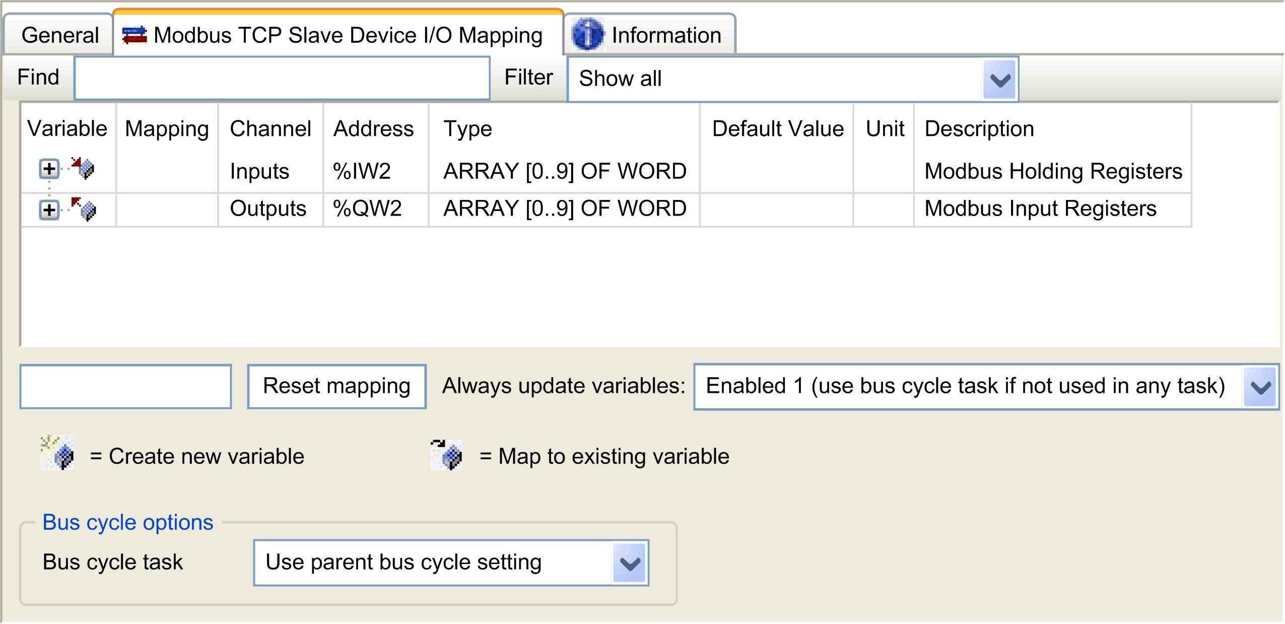 Controller as a Slave Device on Modbus TCP